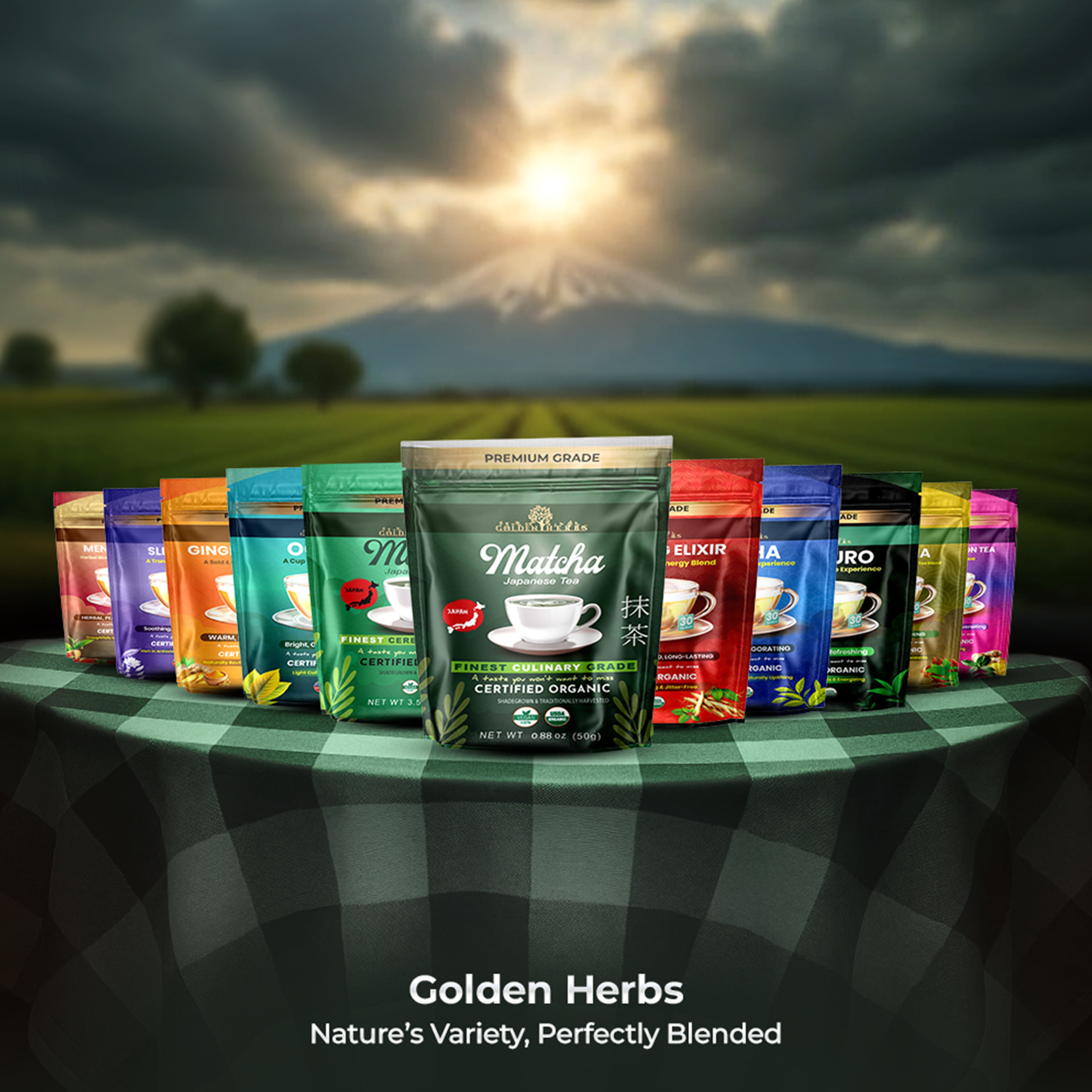 Golden Herbs USDA Organic Japanese Culinary Matcha Green Tea Powder – Smooth Flavor for Lattes, Baking & Smoothies – Packed in USA