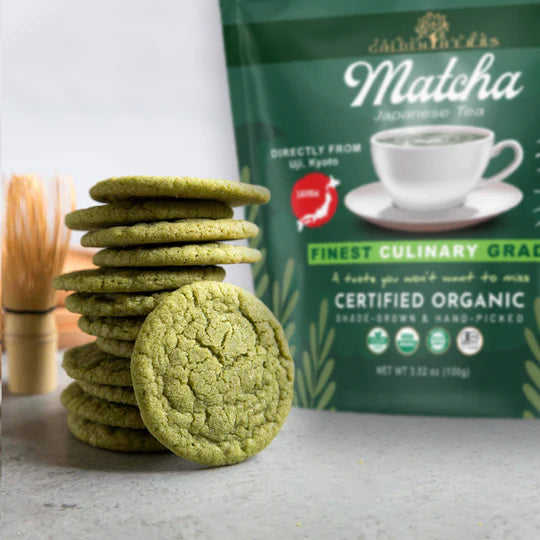 Golden Herbs USDA Organic Japanese Culinary Matcha Green Tea Powder – Smooth Flavor for Lattes, Baking & Smoothies – Packed in USA