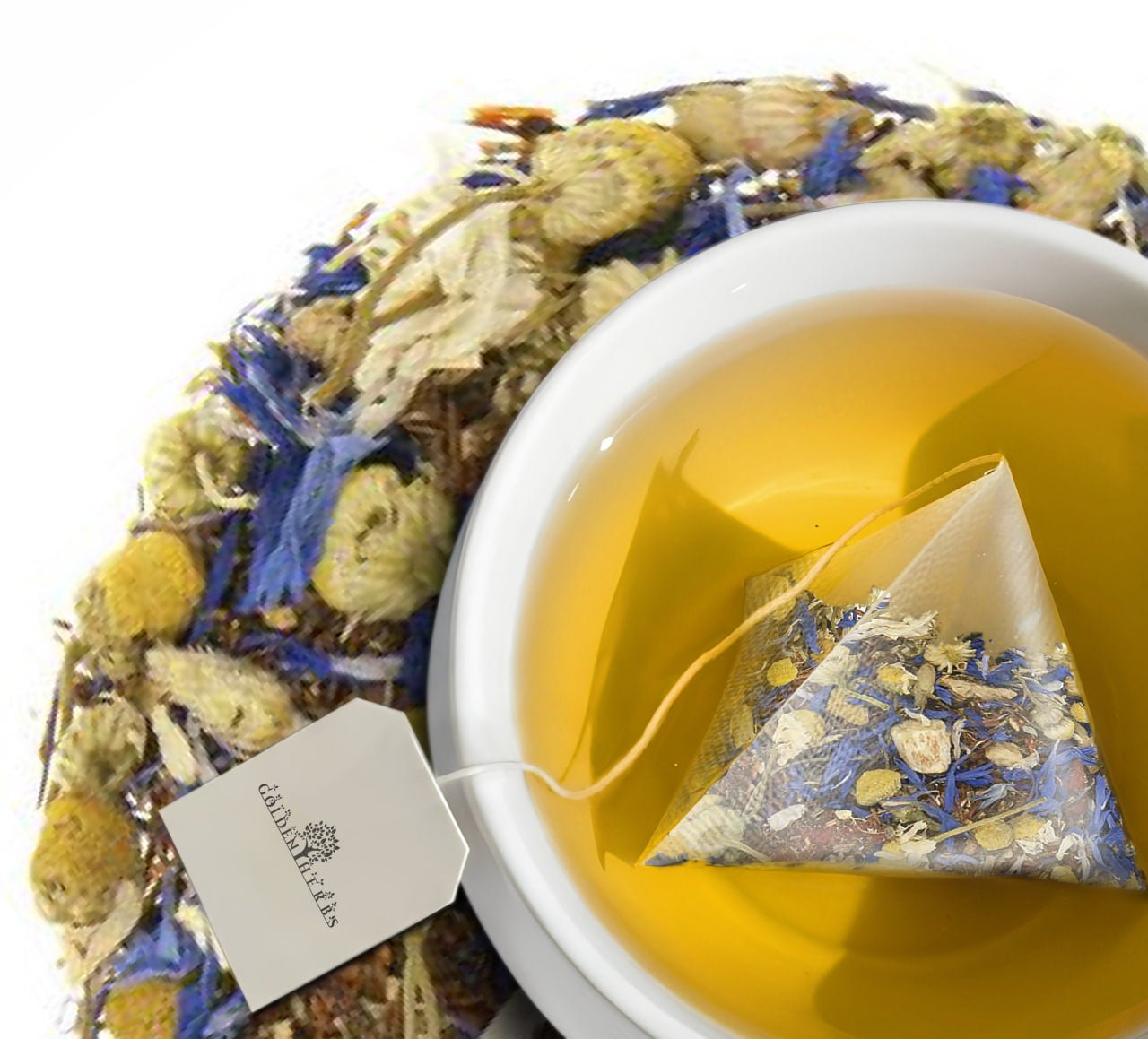 Golden Herbs USDA Organic Energizing Elixir Herbal Tea – Natural Energy & Focus Support – 30 Caffeine-Free Tea Bags – Packed in USA