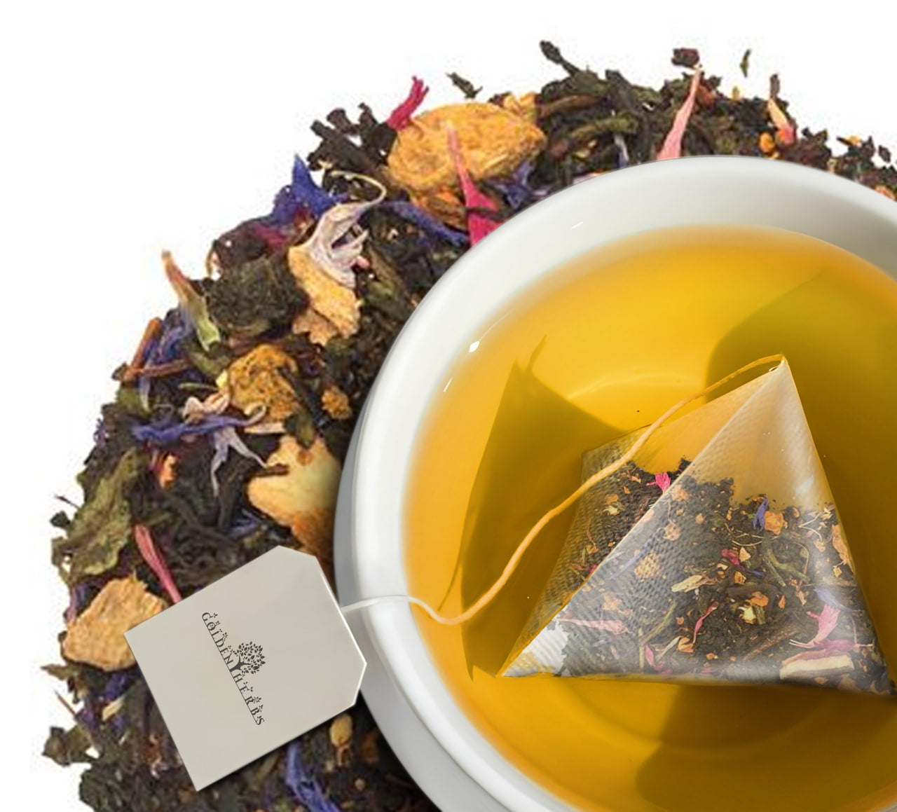 Golden Herbs USDA Organic Ginger Turmeric Herbal Tea – 30 Tea Bags – Warming, Anti-Inflammatory & Immune Support – Packed in USA