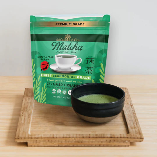 Golden Herbs USDA Organic Japanese Ceremonial Matcha Green Tea Powder – Premium Grade – Packed in USA
