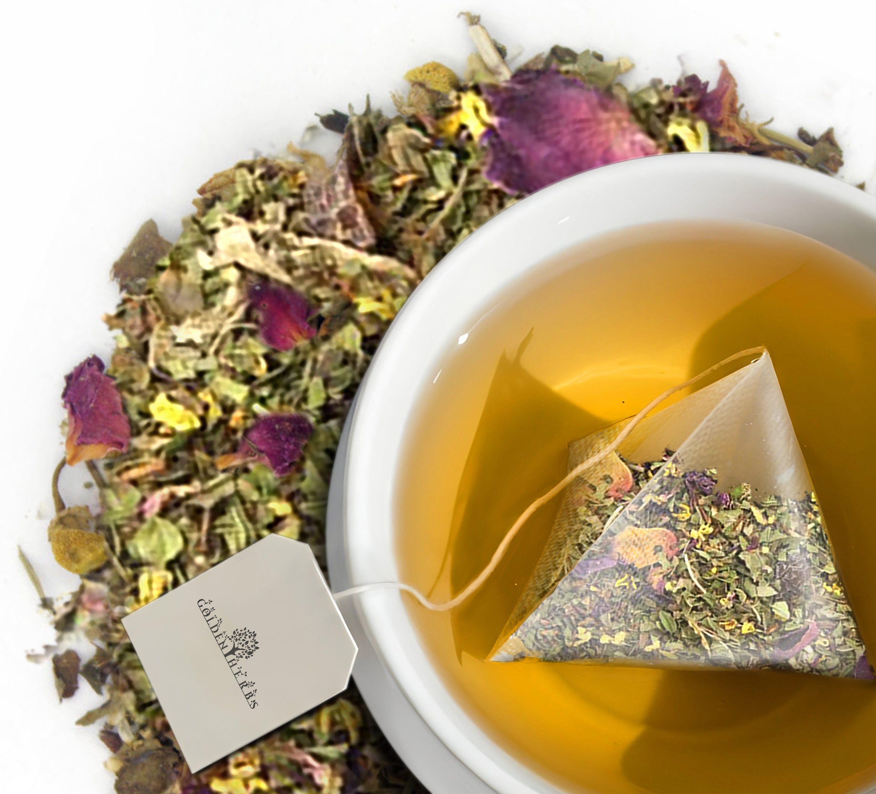 Golden Herbs USDA Organic Menopause Wellness Herbal Tea – 30 Caffeine-Free Tea Bags – Soothing Blend for Comfort & Balance – Packed in USA